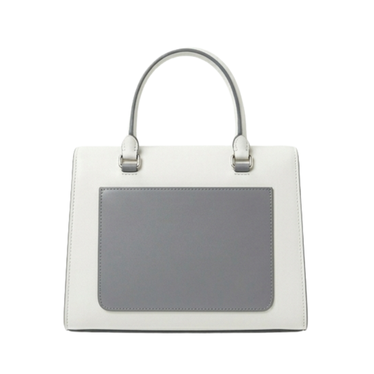Modern Two-Tone Designer Handbag - Grey and White Minimalist Shoulder Bag for Women